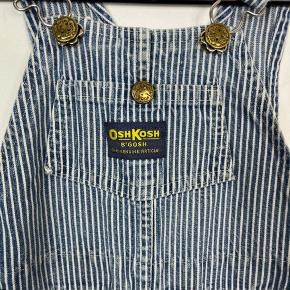 Vintage Oshkosh B’Gosh Hickory Striped Overalls Sz 10 - Picture 4 of 11